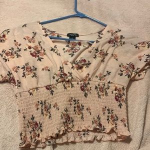 Pink floral Rue 21 blouse